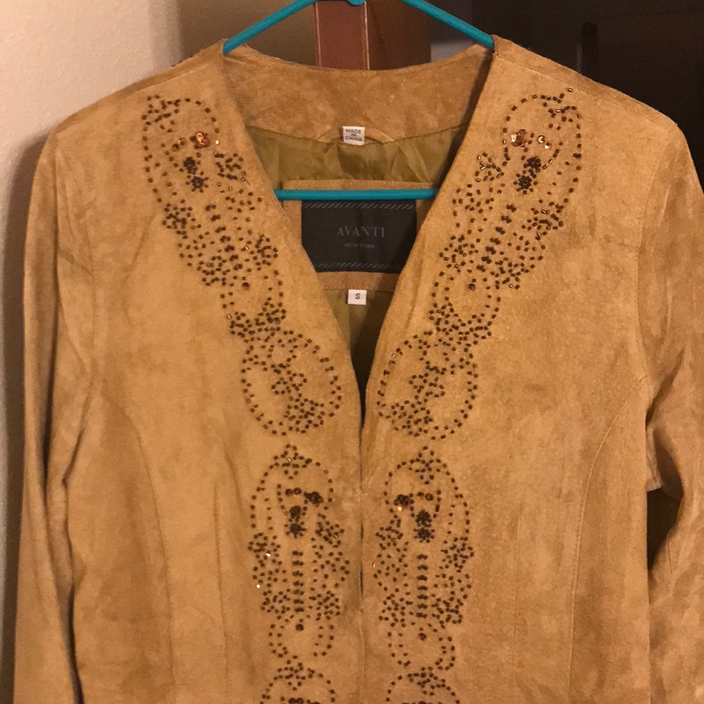 Avanti Camel Color Leather Jacket